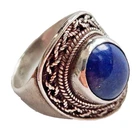 RING Vtg QUALITY Blue Lapis Lazuli 925 Sterling Silver Stone Size 6.75 US 6.5 g