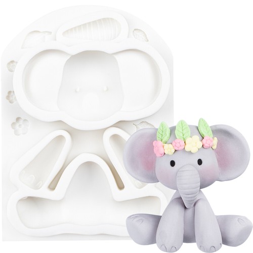 Moldes de silicona fondant para niños cumpleaños artesanía azucarera decoración de pasteles de safari en la selva - Imagen 9 de 20