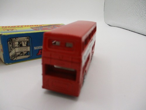 Matchbox Superfast #17 THE LONDONER BUS. KENSINGTON HILTON LABEL 1972 CODE 3 IOB - Picture 4 of 11