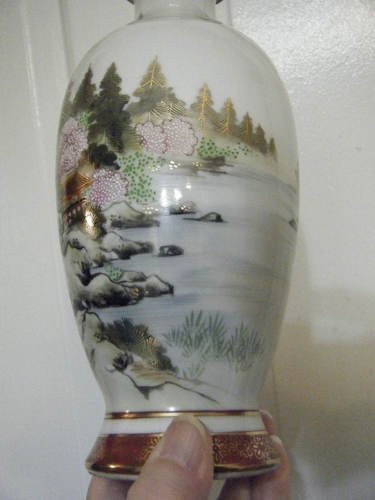 PORZELLANVASE SHOZAN KUTANI HANDBEMALT SCHÖNES JAPAN - Bild 6 von 13