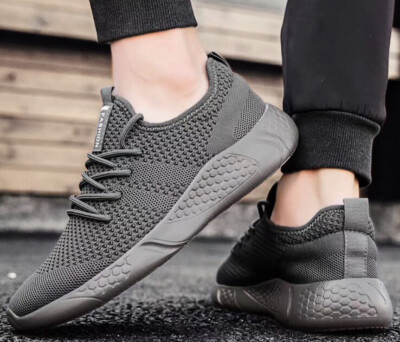 Sneaker Fashion Size 10.5 Han Edition Shoes Light-weight Breathable Men Gray New