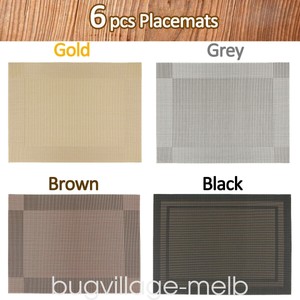 6X-Placemats-Crossweave-Woven-Vinyl-Non-slip-Insulation-Washable-Table-Mat-US