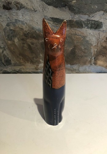 Hand Carved and Painted African Soapstone Cat (8 inch) - Picture 6 of 22