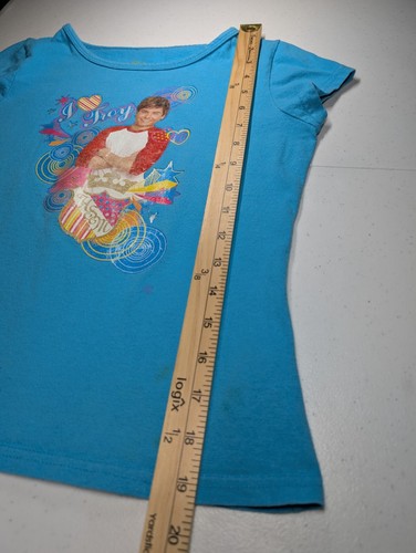 Disney High School Musical 2 Girls Shirt Large 10/12 I Love Troy Zac Efron Y2K - Picture 10 of 10