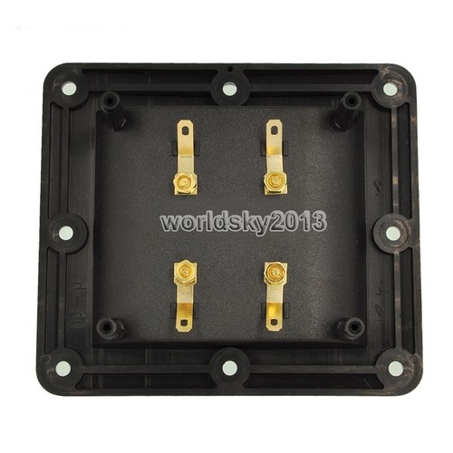 2pcs Square Copper 4-Way Speaker Junction Box Terminal Binding Post 131x115mm #5 - Picture 5 of 7