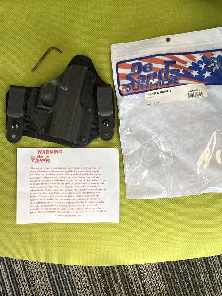 Funda DESANTIS INVADER M65KA8BZ0 IWB para GLOCK 43 43X Foto 3 de 4