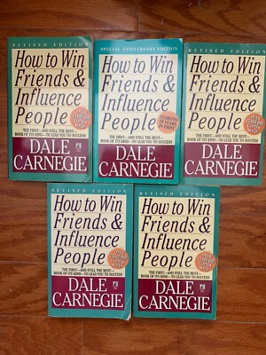 How to Win Friends & Influence People class set Dale Carnegie book club 5 PB lot