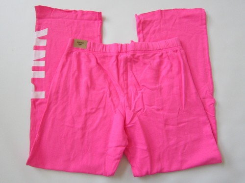 Victoria Secret Pink NEON ATOMIC LOGO PULLOVER SWEAT HOODIE BOYFRIEND PANT L SET - Picture 7 of 8