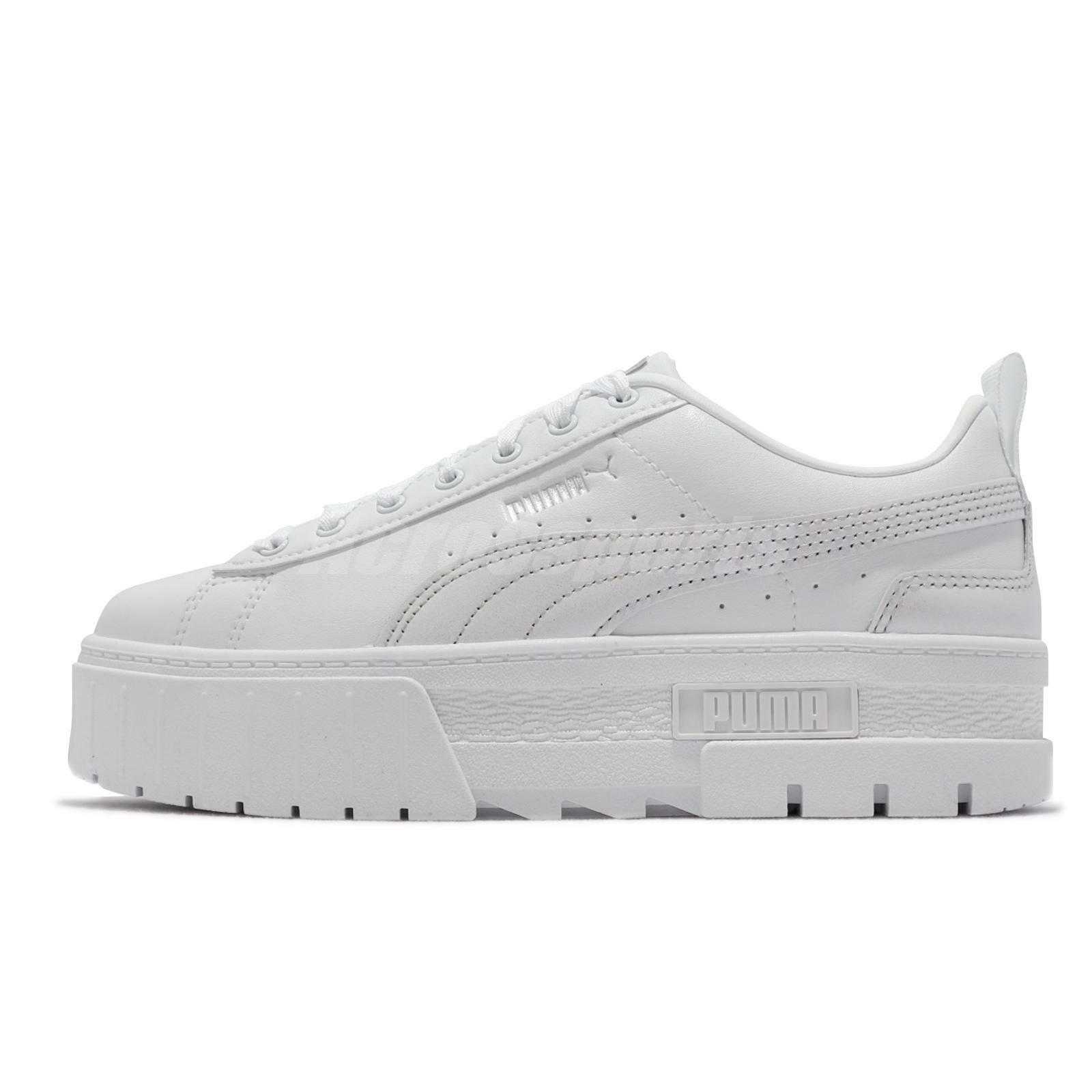Puma Mayze Glow Wns White Silver Women Casual Platform Shoe