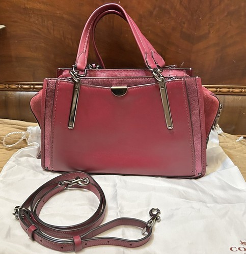 Coach Dreamer Dark Berry Multi Mixed Leather Metallic & Suede Gunmetal - Picture 10 of 10