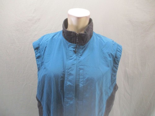NOVARA BY REI Size L Mens Blue 100% Nylon Full Zip Stand Collar Cycling Vest 927 - Picture 2 of 9