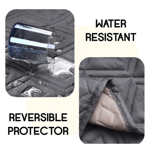 Sofa Slip Covers Reversible Waterproof Quilted Throws Pet Protector Couch Cover - Picture 58 of 89
