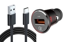 For iPhone 15/Pro/Max/Plus - 18W Fast Car Charger 6ft USB-C Cable Long Power