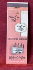 Matchbook Cover Bellevue Stratford Philadelphia PA