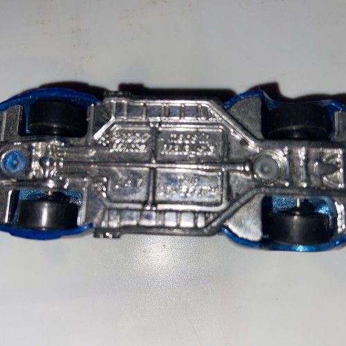 Hot Wheels 1997 Tail Dragger Blu con Fiamme Ruote Verde Ottime Condizioni - Foto 8 di 9