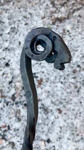 handmade Ram fire poker / fire pit / fire tool / fire iron. free P&P - Video 1 of 1