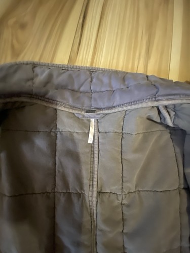 Chaqueta tejida acolchada Free People Dolman de gran tamaño cremallera holgada champán XS - Imagen 3 de 6