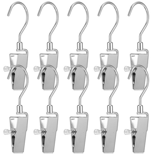 10 Pcs Clip De Suspension Rotatif Crochet offres À Vêtements Voyage Bébé