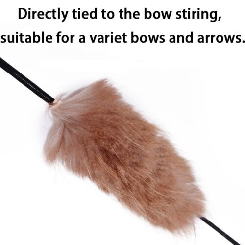 1 Pair Archery Bow String Silencer Beaver Fur Dampener Recurve Bow Longbow - Picture 5 of 5