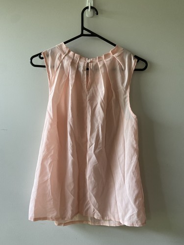 Portmans Blouse Top Womens Pink Pleated Sleeveless Round Neck - Size 10 - Bild 6 von 6