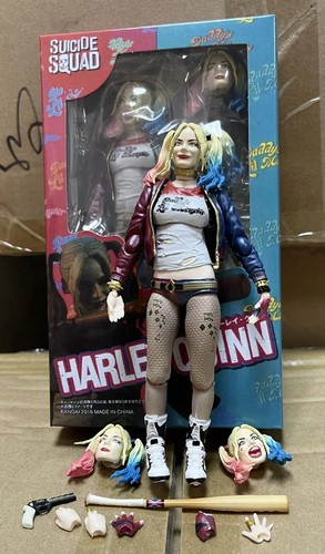 Modellino Harley Quinn anime 15 cm sexy calze di vera seta Joker statuina - Foto 6 di 28