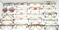 SET of 20 VINTAGE AVIATOR EYEGLASSES FRAMES sport eyewear bulk lot plastic S366