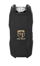 Black Hot Shot Stun Gun with Bright Light + Battery Meter 90 Million Volt NEW;]