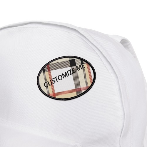 Iron-On Patches, Apparel, Customize Beige Plaid Preppy Design - Imagen 13 de 17