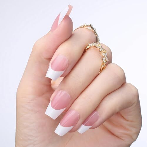 French Gel Nail Tips,Short Press On Nails,150 Pcs Pink Short Square Press On - Bild 6 von 6