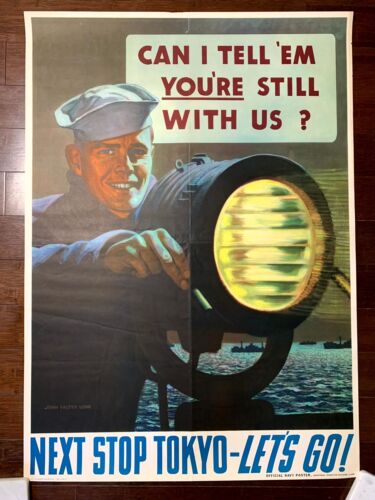 Next Stop Tokyo - Art by Falter (1945) 28.5"x40.25" US War Poster