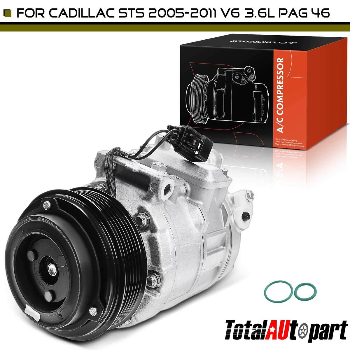 AC Compressor with Clutch for Cadillac STS 2005-2011 3.6L with