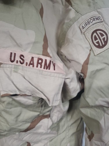 DCU Shirt/Coat Medium Long Desert Tri-Color Camo Cotton/Nylon USGI Army - Picture 8 of 10