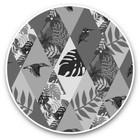 2 x Vinyl Stickers 30cm (bw) - Tropical Hummingbirds Surf Pattern Surfer #43671