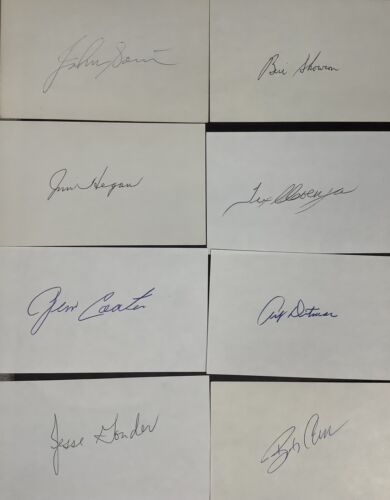 1961 NY Yankees 33 Signed Index Cards Baseball Autograph No Mantle No Maris TPG - Picture 2 of 7
