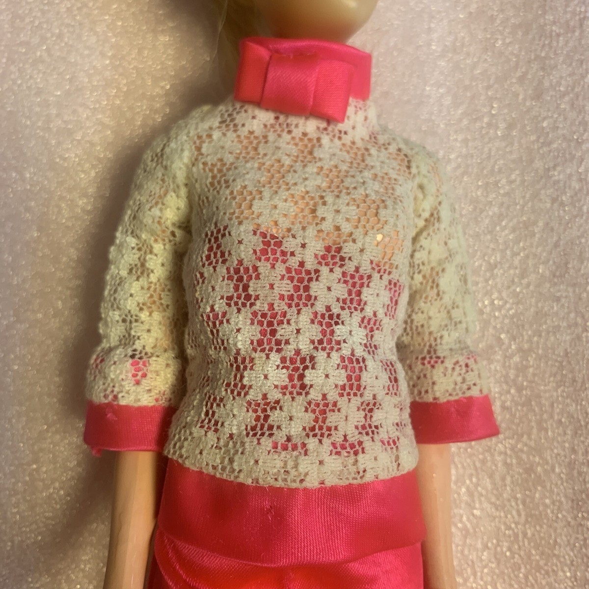 Vintage Barbie Francie SATIN HAPPENIN' #1237 Hot Pink outfit