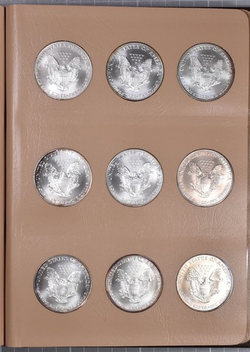 1986-2020 American Silver Eagle 35 Coin Lot In Dansco Album 7181 - 2 Are Proofs - Picture 7 of 9