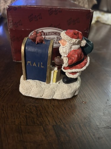 The San Francisco Music Box Company Santa W/ Hinged Mailbox Christmas Medley - Picture 4 of 5