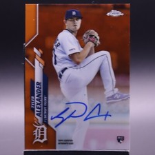2020 Topps Chrome Tyler Alexander Rookie Auto (RC) Orange Refractor /25 SP RA-TA