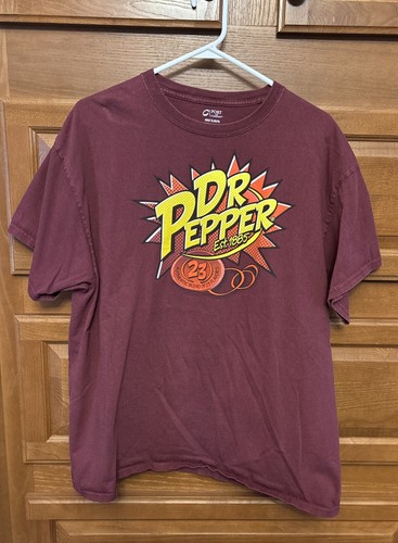 Dr Pepper T Shirt Men’s Size XL Maroon S/S graphic print "1885" 23 flavors 1229 - Picture 1 of 4