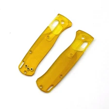1Pair Custom Handle Scales PEI Grip Patch For Benchmade Bugout 535 Folding Knife