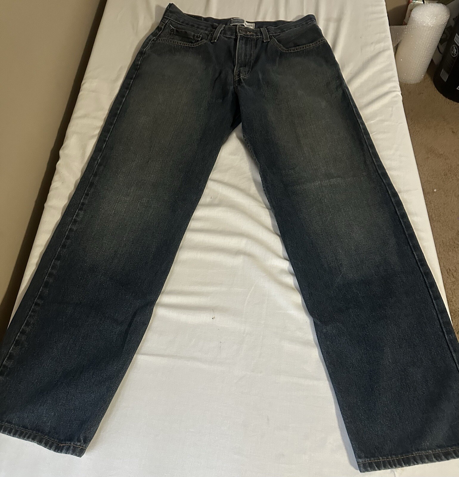 Levis Signature Mens Blue Denim Relaxed Fit Jeans 32x32  -image