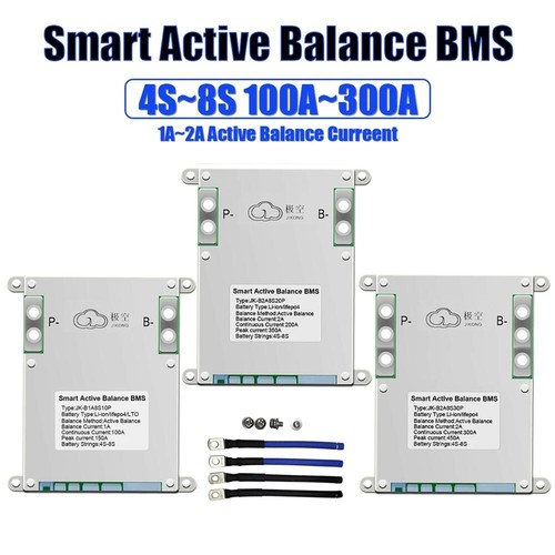 JK Smart BMS 4S-8S Li-ion LiFePo4 Battery 100A 200A 300A Active Balancer BMS Lot - Picture 2 of 41
