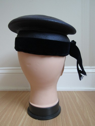 AUTHENTIC VINTAGE Designer LEMINGTON Mod Hat 1960's blue FANTASTIC CONDITION! - Picture 3 of 9
