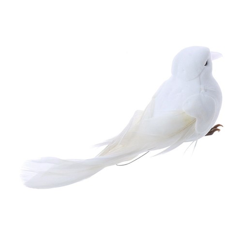 Simulation White Pigeon Imitation Bird Model Home Decor Love Peace Pigeons - Picture 11 of 11