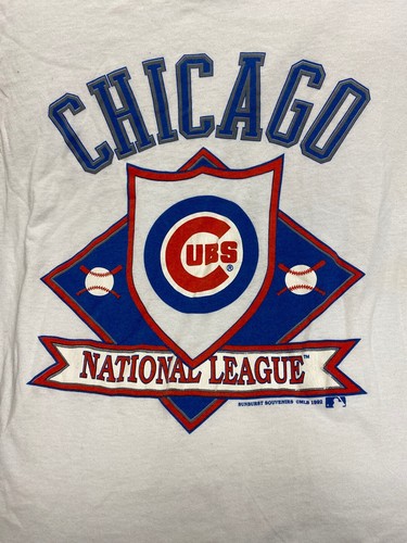 Camiseta vintage años 90 Chicago Cubs Screen Stars MLB 50/50 algodón/poliéster 1992 - Imagen 8 de 11