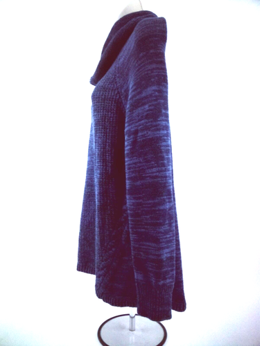 Croft & Barrow Damen Wasserfallausschnitt Pullover Baumwollmischung Blau Sweater M - Bild 5 von 13