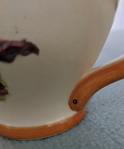 FIGI 3D Raised Pomegranate Coffee Tea Mug Cup 4 1/2" Tall Fall Colors - Picture 5 of 11