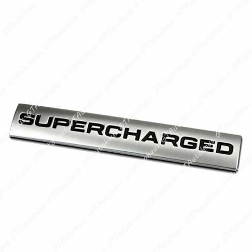Metal 3D Aluminum SUPERCHARGED Emblem Dash Sticker Fender Badge For Range Rover - Picture 4 of 9