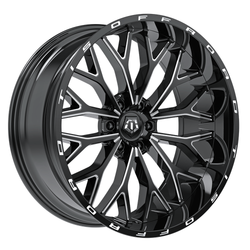 1 TIS 22x12 6X135 -44 565BM Black w/Milled Accents Wheel Rim - Bild 1 von 4