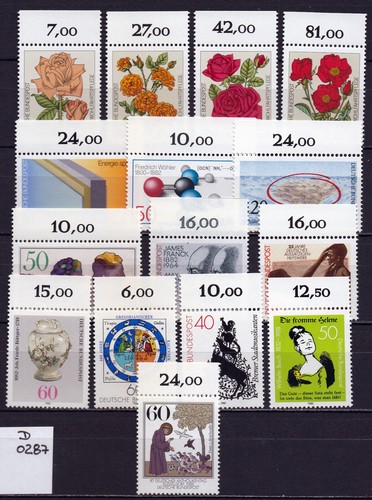 BRD - Lot aus - Jahrgang 1982 - postfrisch - Oberrand - D0287